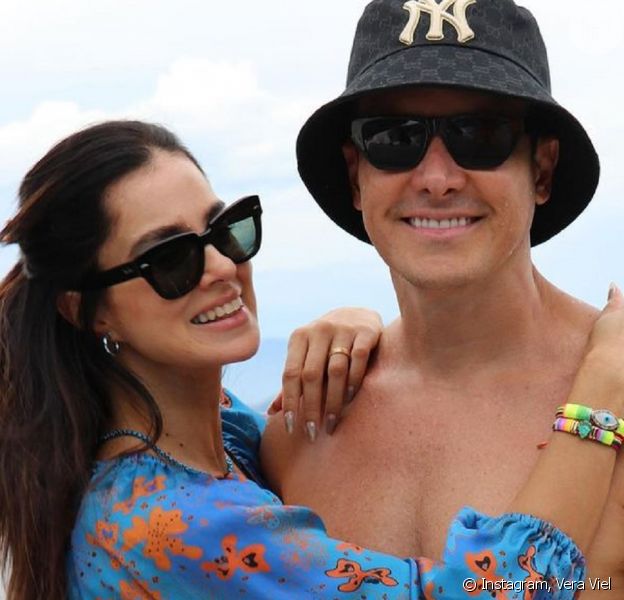 Vera Viel explica detalhe curioso em look praia de Rodrigo Faro. Veja foto!