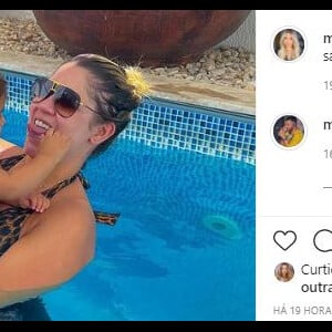 Murilo Huff comenta foto de Marília e Léo na piscina