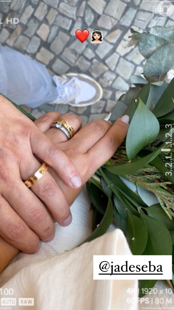 As alianças de casamento de Jade Seba e Bruno Guedes