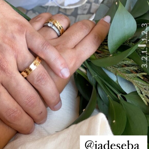 As alianças de casamento de Jade Seba e Bruno Guedes