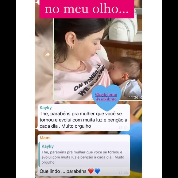 Sthefany Brito mostra conversa em família