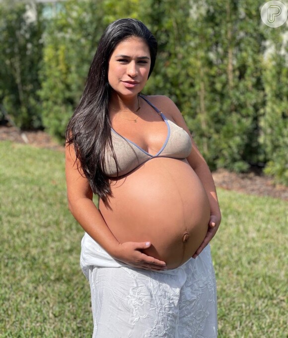 Simone engordou 23 kg na gravidez de Zaya