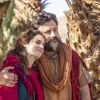 Novela 'Gênesis': Ló (Emilio Orciollo Netto) e Ayla (Elisa Pinheiro) indicam que passam a se entender após ela mostrar interesse em morar na cidade de Sodoma