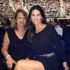 Lisandra Souto levou a tia, Cristina, ao show de Roberto Carlos