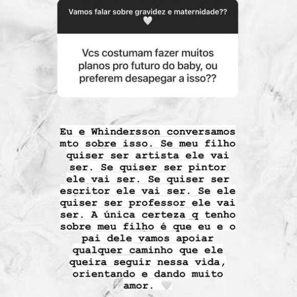 Whindersson e Maria Lina conversam sobre futuro do filho
