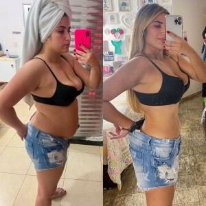 Jéssica Costa mostrou o antes e depois de seu corpo na web