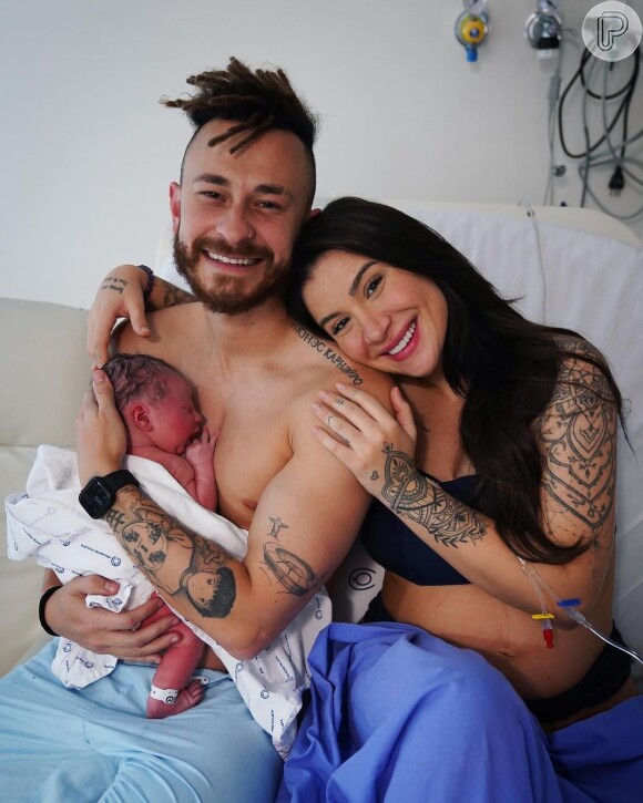 Bianca Andrade posta foto inédita de momento do parto do filho: 'Minha nova foto favorita.'