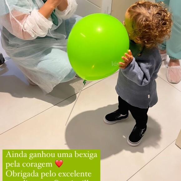 Biah Rodrigues levou o filho mais velho, Theo, para se vacinar recentemente