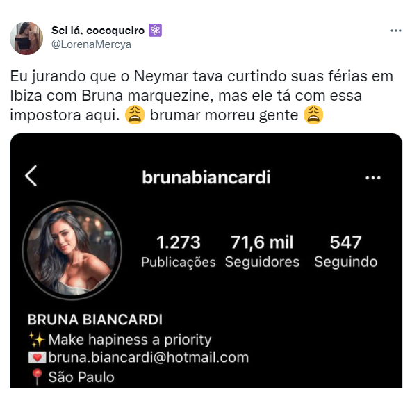 Internautas chamam Biancardi de 'impostora', por causa de semelhança com Marquezine