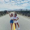Larissa Manoela malhou com a amiga com quem viajou para os EUA, Bianca Palhares: 'Bora guerreira'