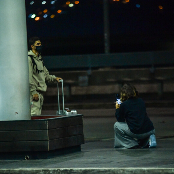 Giovanna Lancellotti fotografou Gabriel David antes de viagem com empresário