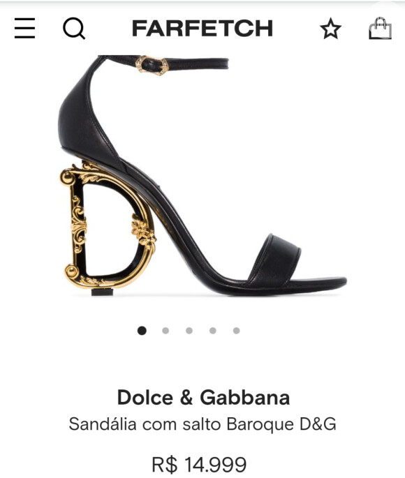 Gabi Martins usou sandália Dolce & Gabbana, que custa R$14.999