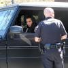 Kim Kardashian é parada por policial, em Los Angeles, nos Estados Unidos, em 11 de março de 2013
