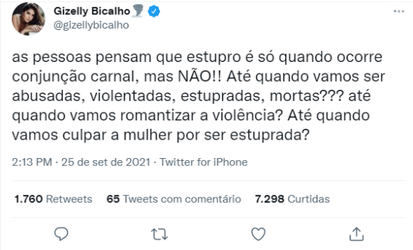 Gizelly Bicalho, advogada da ex de Nego do Borel, também se pronunciou