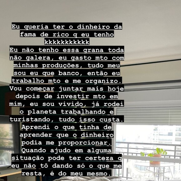 Whindersson Nunes nega ser rico em stories: 'Vou começar a juntar mais hoje'