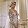   'Casamento às Cegas': Dayanne Feitoza escolheu vestido acinturado com saia em tule  