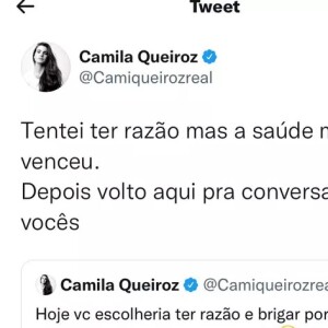 Camila Queiroz usou as redes sociais para se pronunciar sobre a saída da Globo