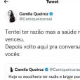 Antes da nota oficial, Camila Queiroz havia feito post enigmático nas redes sociais