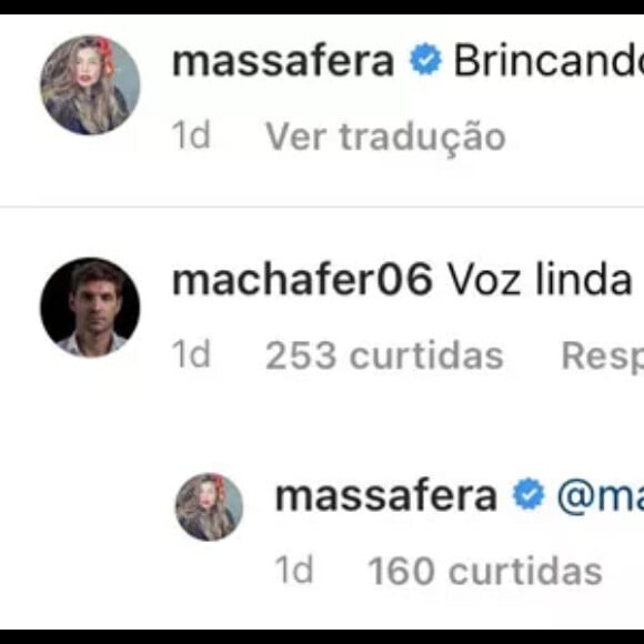 Grazi Massafera recebeu elogio de Alexandre Machafer na web e se derreteu