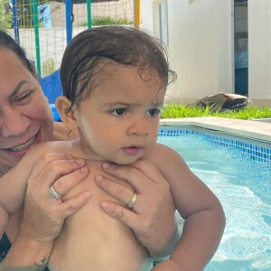 Murilo Huff e Leo, filho do cantor com Marília Mendonça, foram fotografados por Ruth Moreira, mãe da rainha da sofrência
