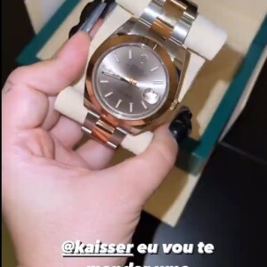 Gkay exibiu o relógio Rolex de R$ 72 mil que ganhou de aniversário
