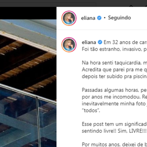 Eliana desabafa após ser flagrada de biquíni