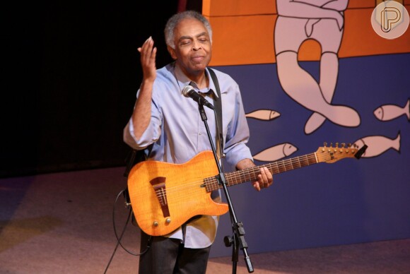Gilberto Gil faz participação especial no Prêmio João Canuto 2014 no Rio de Janeiro, em 1 de dezembro de 2014