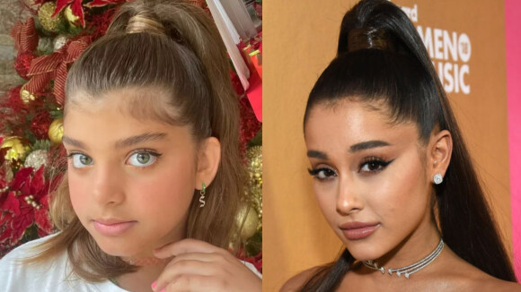 Filha de Grazi Massafera 'vira' Ariana Grande em evento da escola. Veja make e penteado!