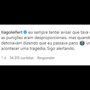 Tiago Leifert, ex-apresentador do 'BBB', mostra preocupação com cancelamento sofrido por Sthe Matos, ex-peoa de 'A Fazenda 13'