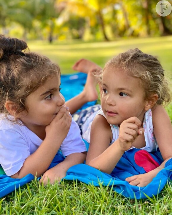 Filhas gêmeas de Ivete Sangalo e Daniel Cady, Helena e Marina têm 3 anos