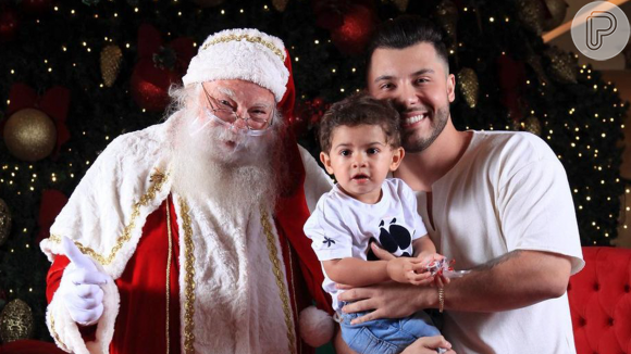 Papai Noel parece que chegou mais cedo para Leo, filho de Marília Mendonça e Murilo Huff