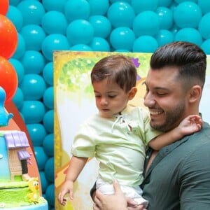 Leo, filho de Marília Mendonça e Murilo Huff, ganhou festa com tema de Galinha Pintadinha