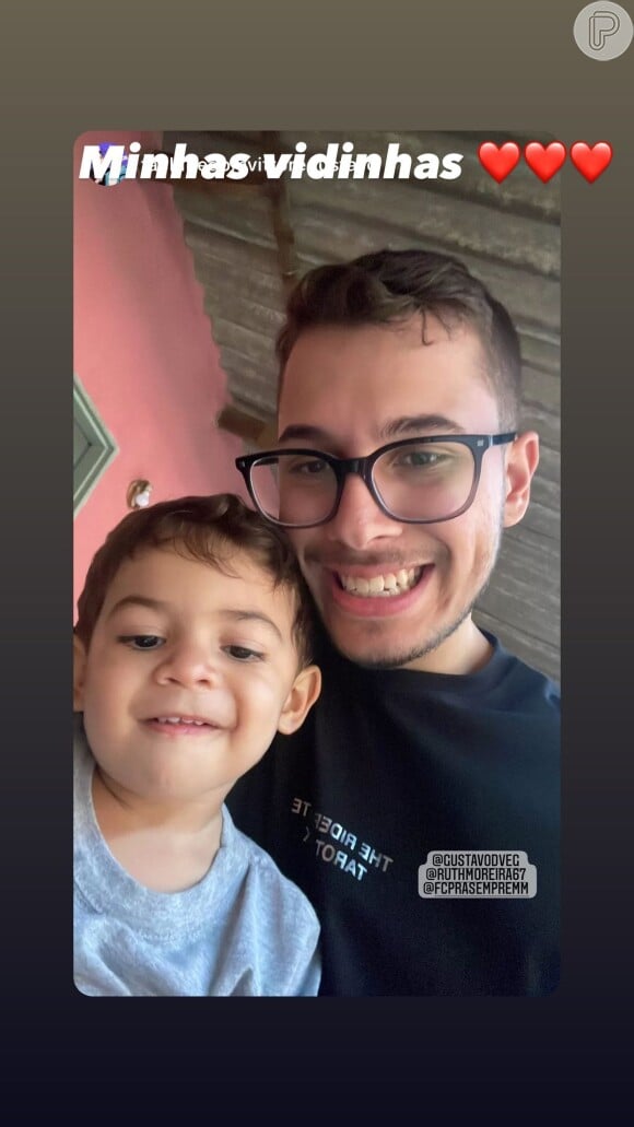 Filho de Marília Mendonça posa com o tio, Gustavo