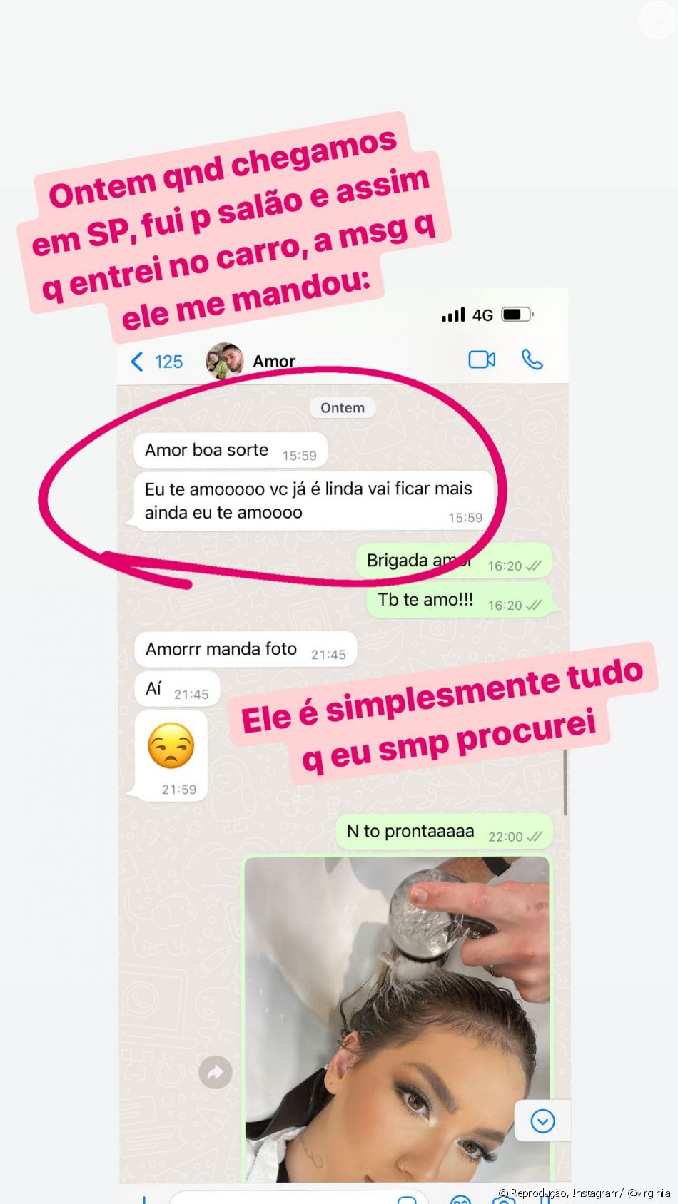 Virgínia Fonseca compartilhou a conversa com Zé Felipe nas redes sociais