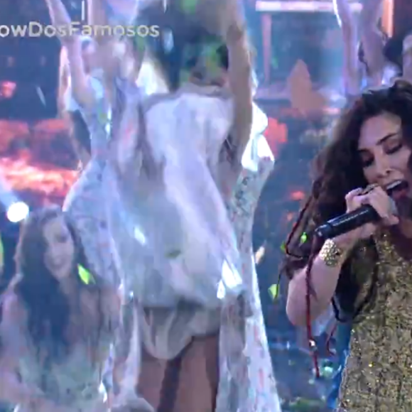 Naiara Azevedo interpretava Shakira no 'Show dos Famosos' quando ocorreu climão com Boninho