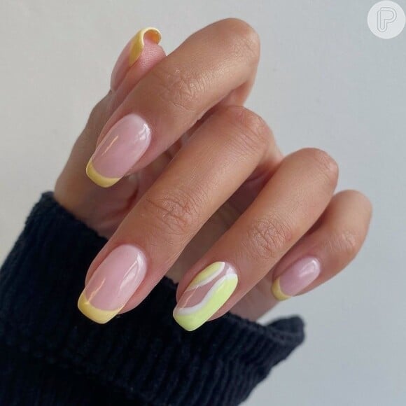 Amarelo pastel em nail art filha única: inspire-se nesse visual para uma unha estilosa e delicada