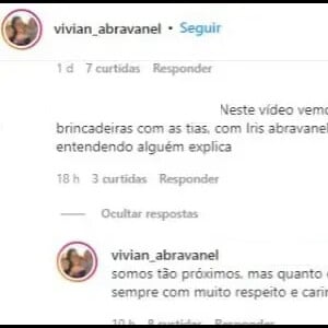 BBB 22: Vivian Abravanel tirou as dúvidas dos seguidores sobre a relação familiar