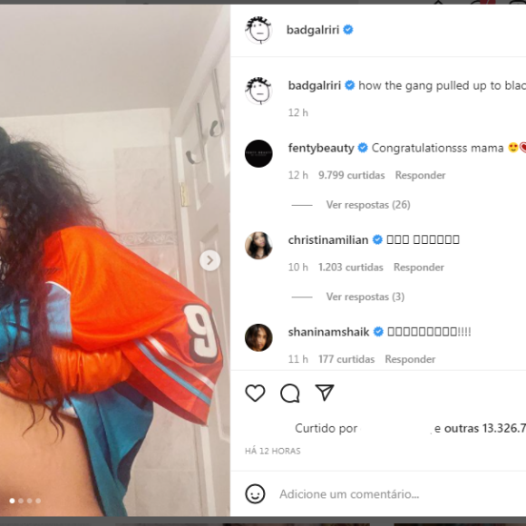 Rihanna grávida! Cantora exibe barrigão em foto no Instagram
