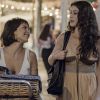 Bárbara (Alinne Moraes) e Lara (Andreia Horta) disputam amor de Christian/Renato (Cauã Reymond) na novela 'Um Lugar ao Sol'