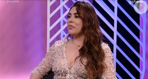 Naiara Azevedo explicou frase sobre saudades do ex-marido, quando participou do Bate-Papo BBB ao ser eliminada do 'BBB 22'