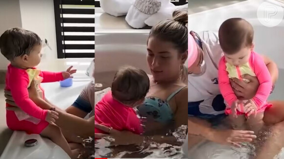 Virgínia Fonseca mostra detalhes da primeira aula de natação da filha, Maria Alice, de apenas oito meses