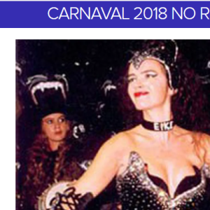 Luma de Oliveira pôs o nome do marido, Eike Batista, em coleira na fantasia utilizada durante o desfile da Tradição, há 24 anos