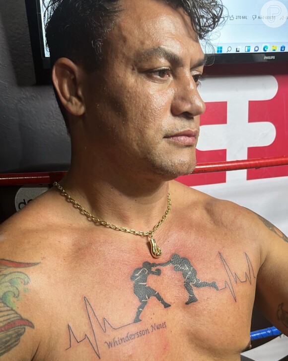 Popó tatuou a luta contra Whindersson Nunes
