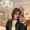 Bruna Marquezine exibiu look em espelho de hotel em Paris e afirmou sentir saudade dos espelhos