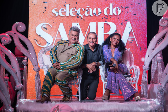 Na Globo, Teresa Cristina apresentou o 'Seleção do Samba' com Milton Cunha e Luis Roberto