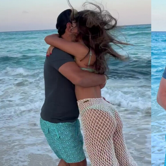 Biah Rodrigues, mulher de Sorocaba, já tinha exibido corpo ao combinar biquíni com calça de rede em passeio na praia