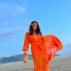 Giovanna Antonelli aposta em look laranja para casamento de Piny Montoro