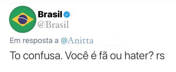 No entanto, as declarações de Anitta sobre o Brasil não foram recebidas pelos conterrâneos