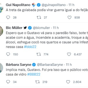 'BBB 22': briga de Natália e Gustavo é comemorada na web