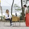 Letícia Spiller e Lisandra Souto gravam cenas da novela 'Salve Jorge' na praia do Recreio, em 19 de março de 2013